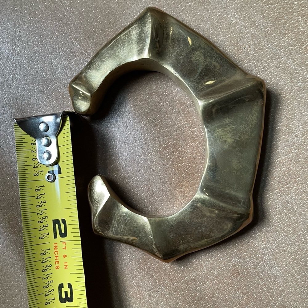 Ulla Johnson brass cuff gold statement bracelet bangle boho chunky sculptural - Picture 8 of 8